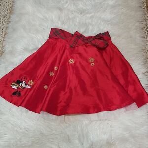 Disney Minnie Mouse Red Holiday A-line Skirt